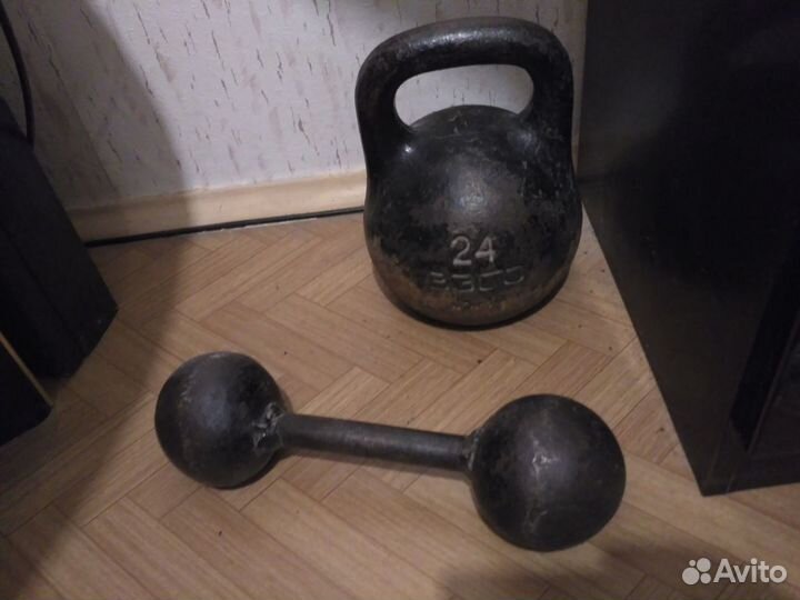 Гиря 24 кг, гантели, спорт инвентарь