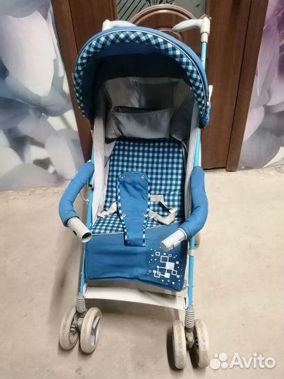 Коляска трость Dauphin синяя