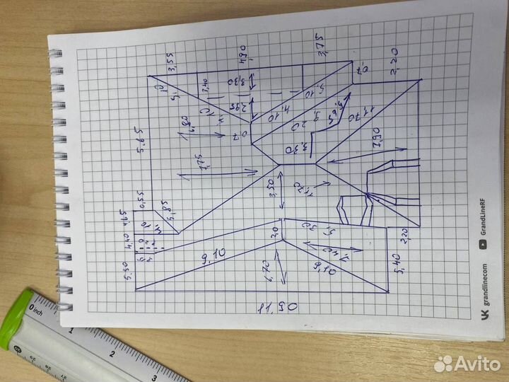 Замер кровли и фасада