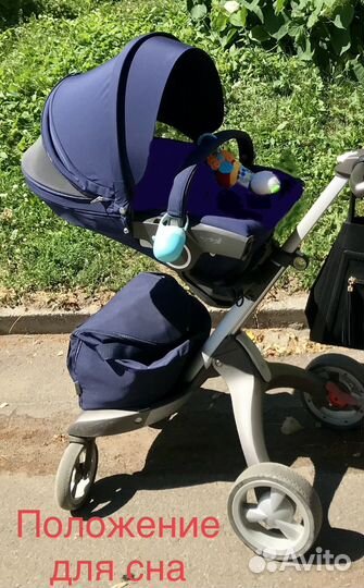 Коляска stokke xplory тёмно-синяя оригинал