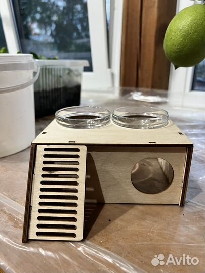 Домик с мисками для грызунов