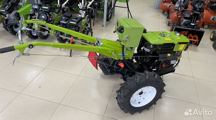 Мотоблок дизельный с активной фрезой