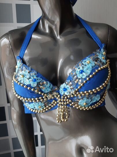 Костюм женский для восточных танцев синий