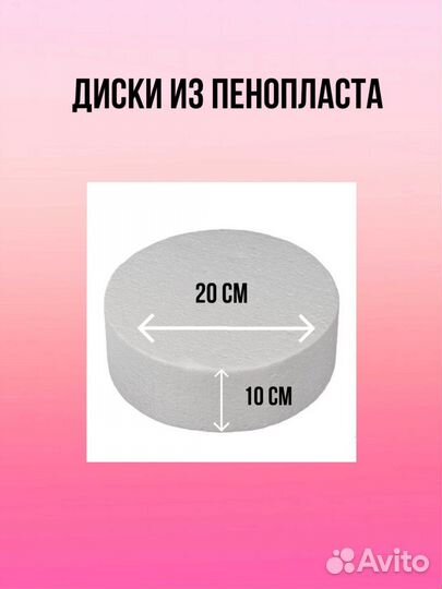 Фальш ярус для торта, муляж из пенопласта