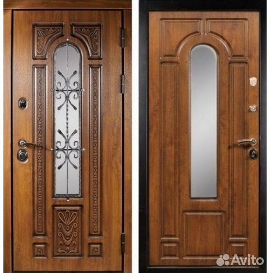 Дверь входная Антик серебро царга