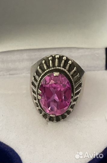 Кольцо серебро СССР 875 проба со звездой