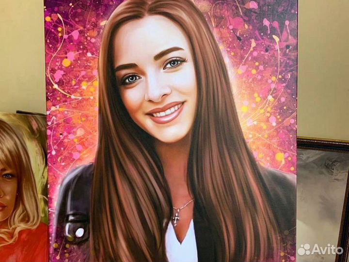 Портрет на холсте по фото на заказ