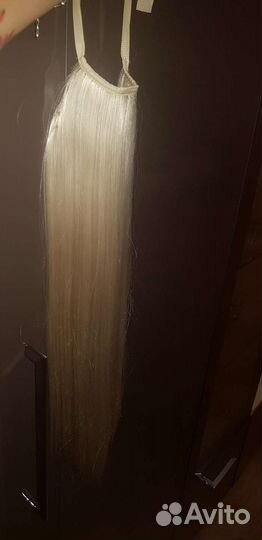 Накладной хвост блонд