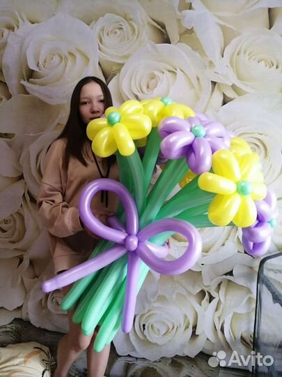 Ромашки из шаров