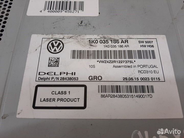 Магнитола для Volkswagen Jetta 6 1K0035186AR