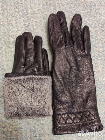 Перчатки женские кожаные 7 размер