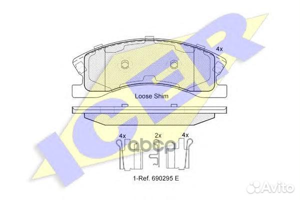Колодки торм.дисковые 182075 Icer
