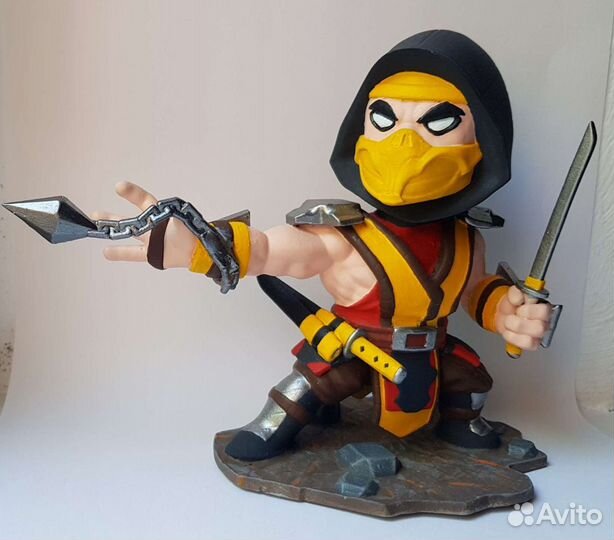 Фигурка Scorpion chibi, Mortal kombat, 12cm