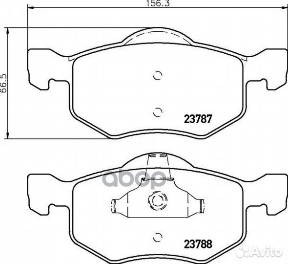 Колодки тормозные дисковые перед NP5028 NIS