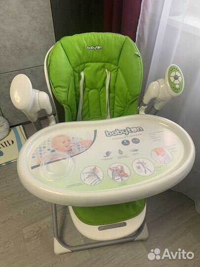 Стульчик качели для кормления babyton 2 в 1