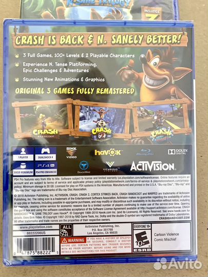 Crash Bandicoot N.Sane Trilogy ps4