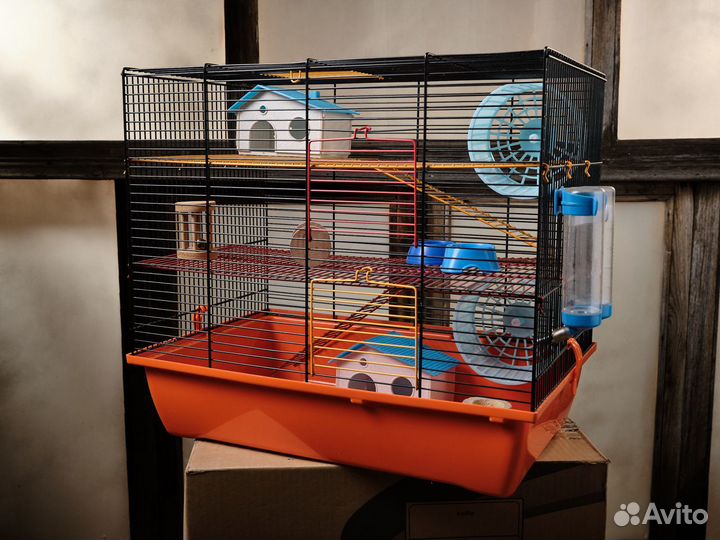 Клетка 3х этажная для крыс песчанок хомяков крысят