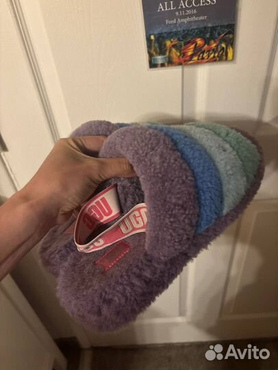 Меховые тапочки UGG fluff yeah slide