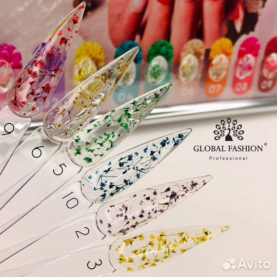 Гель с сухоцветами 5 гр, Flower Gel 09