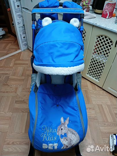 Санки коляска ника kids