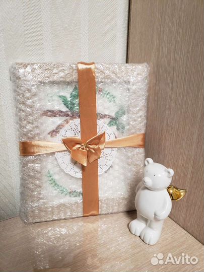 Акварель Олененок в раме и Совушка