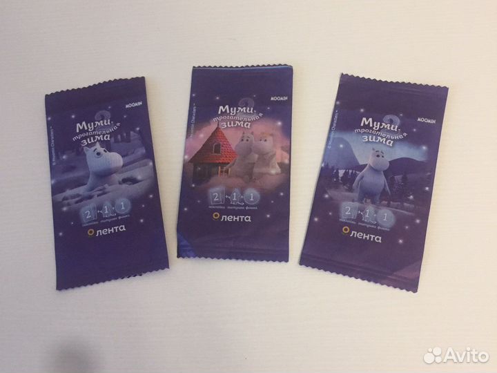 Лента: наклейки,татушки Муми-трогательная зима