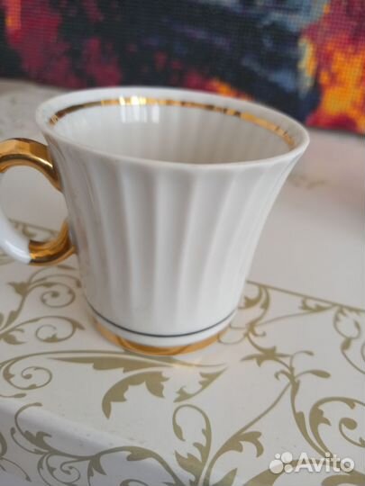 3 кофейных фарфоровые чашки