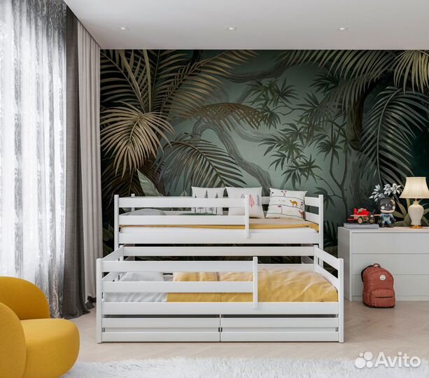 Двухъярусная кровать деревянная