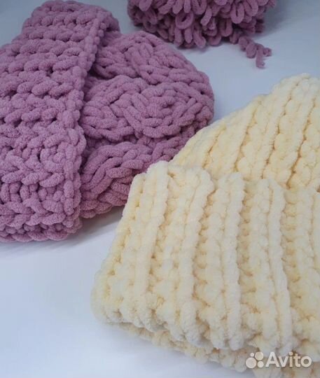 Комплект шапка + снуд + варежки