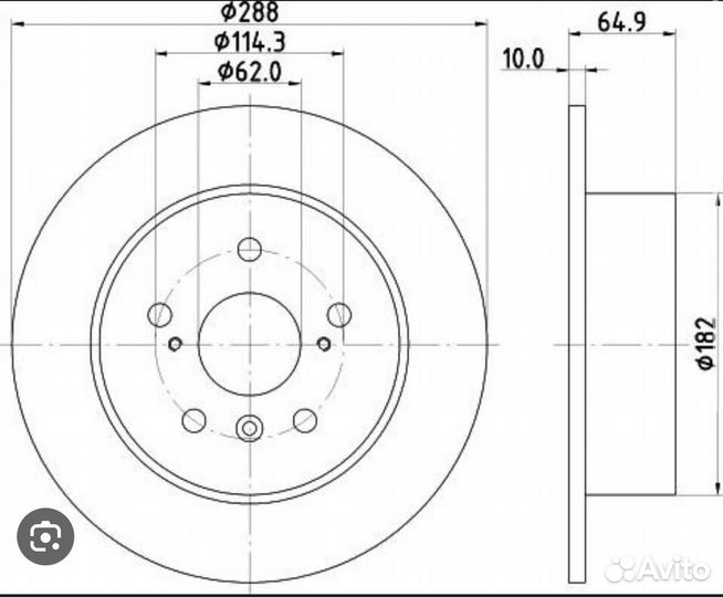 Диск тормозной задний