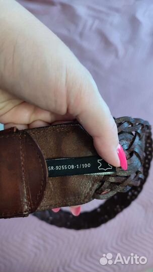 Ремень женский кожаный коричневый