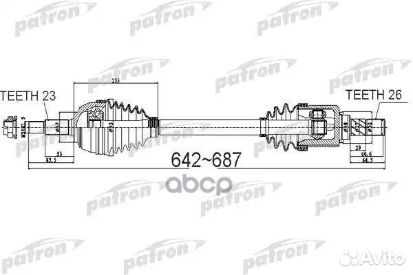 Привод в сборе nissan note 06- передн.лев. PDS0