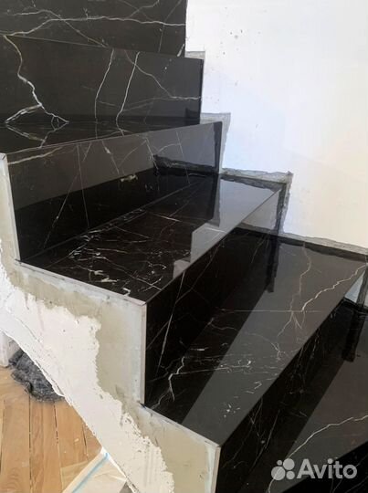 Изготовление ступеней лестницы из керамогранита