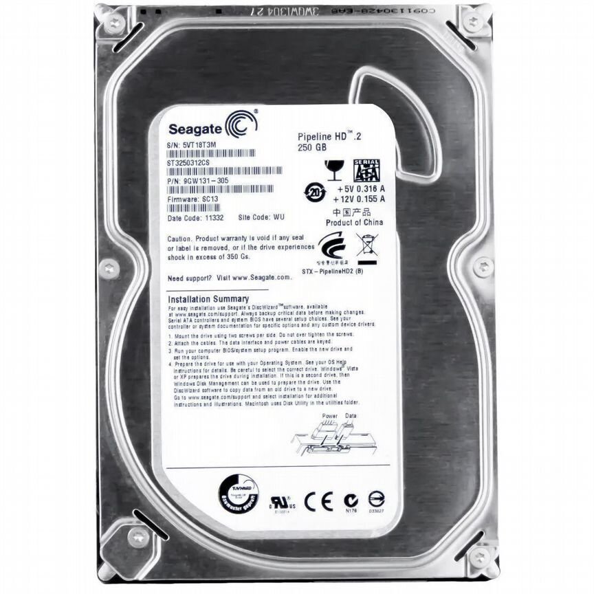 [ST3250312CS] Жесткий Диск Seagate 250gb Sata2 3.5" St3250312cs