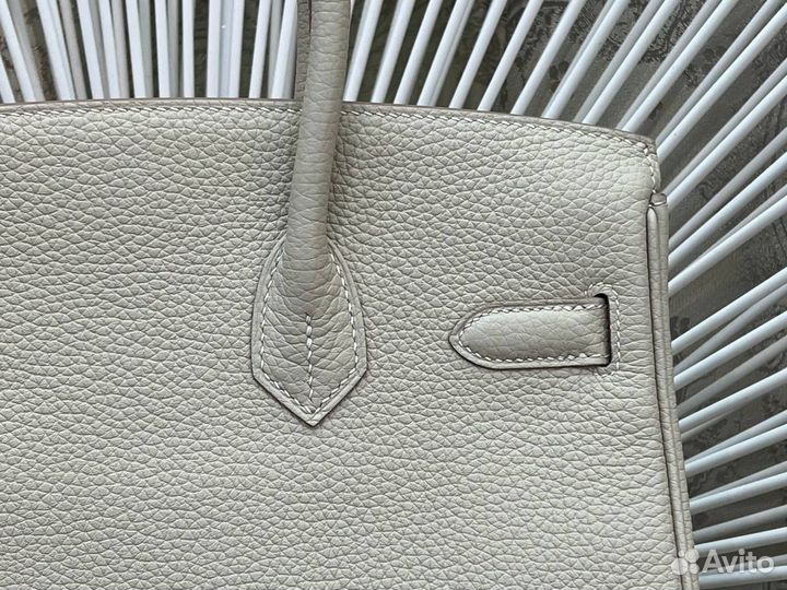 Сумка Hermes Birkin 30 в молочном цвете