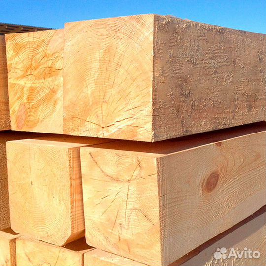 Брус нормальной влажности, 100х150мм, лиственница