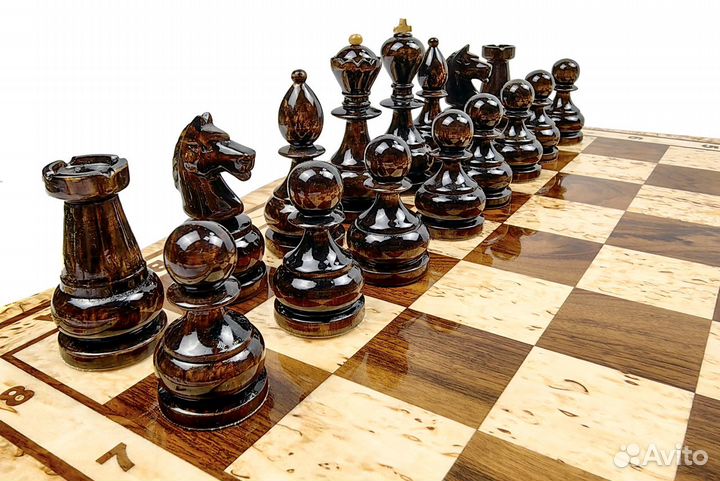 Шахматы и Нарды Карельская береза, Италия, 42 см