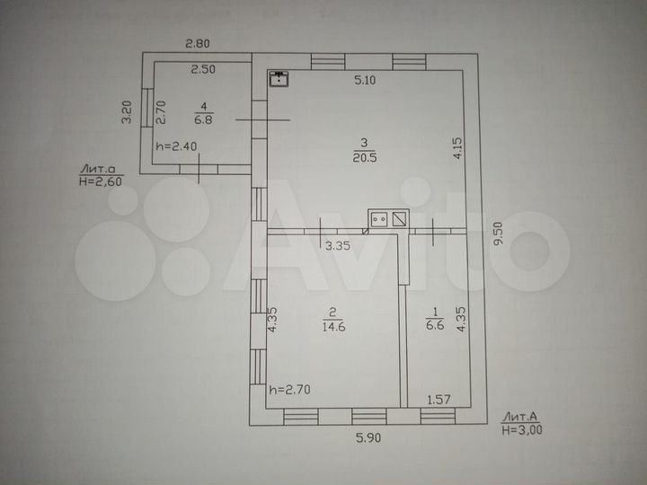 Дом 48 м² на участке 17 сот.