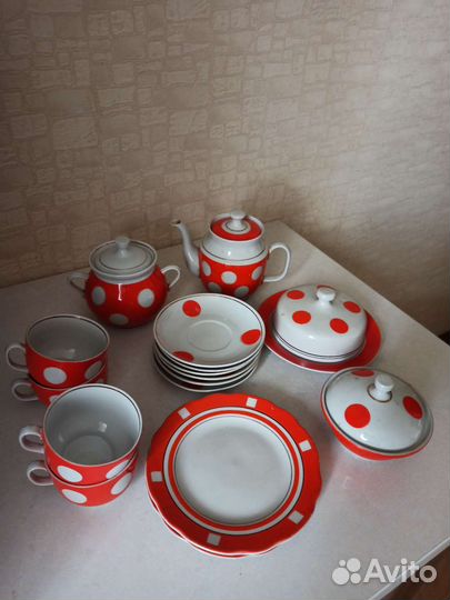 Чайный сервиз Горох, фарфор СССР, можно частями