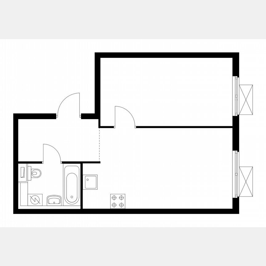 1-к. квартира, 42,3 м², 33/33 эт.