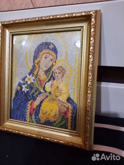Вышитая картина- икона 25*20.Доставка