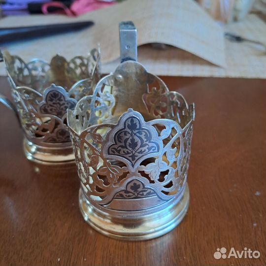 Подстаканники СССР серебро