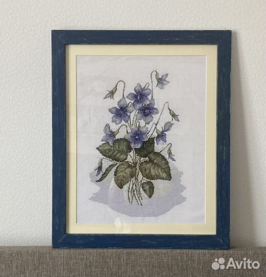 Картина для интерьера.Ручная вышивка крестом 40х50