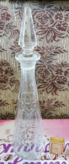 Хрустальный графин и кувшин с пиалами СССР