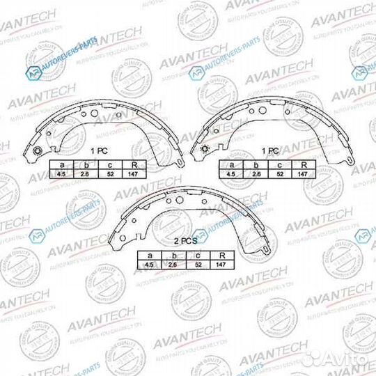 AVS0206 Колодки тормозные барабанные avantech