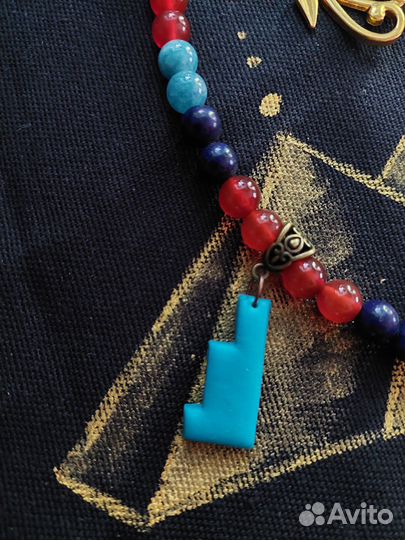 Колье Исида из натурального камня