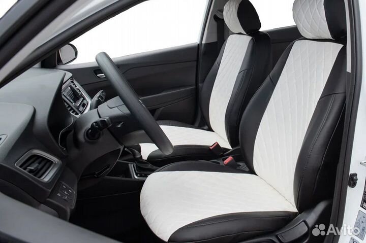 Чехлы из экокожи Mazda 6 2008- sed серый (87151)