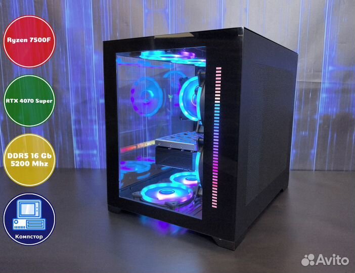 Сборка пк AMD7500F-RTX4070SUP-16DDR5-DTR963410-B650