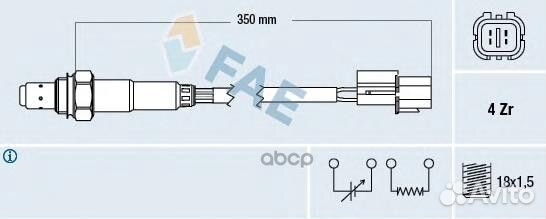 Лямбда-зонд GM / Daewoo 77343 FAE