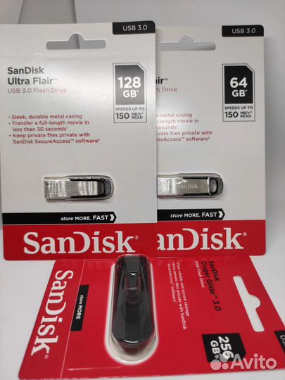 Новые Флешки SanDisk Ultra Flair 64/128/256 Гб